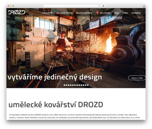 WordPress theme Band - kovarstvidrozd.cz