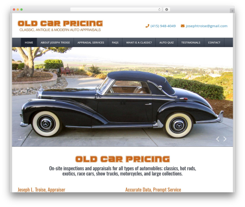WordPress theme Jump Start - oldcarpricing.com