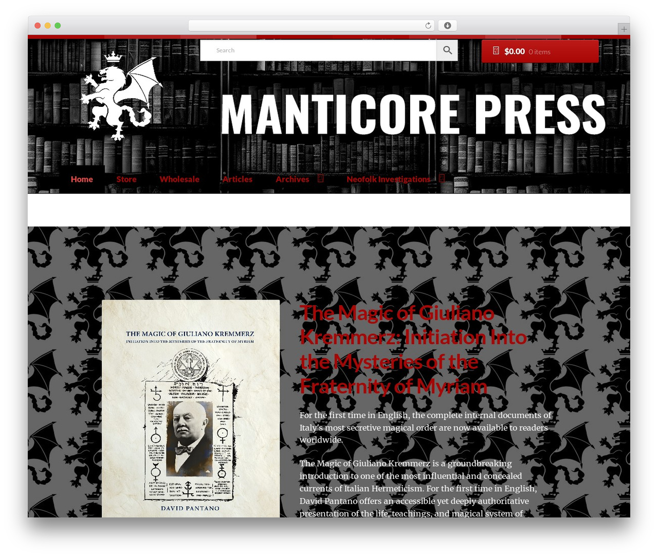 WordPress theme Bookshop - manticore.press
