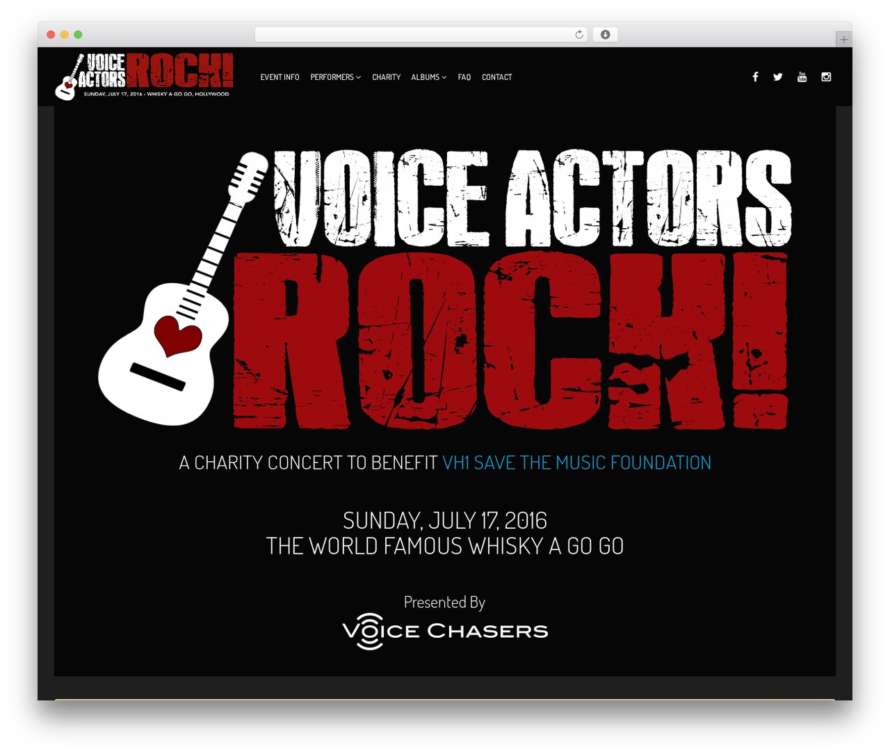 WordPress theme vocal - voiceactorsrock.org