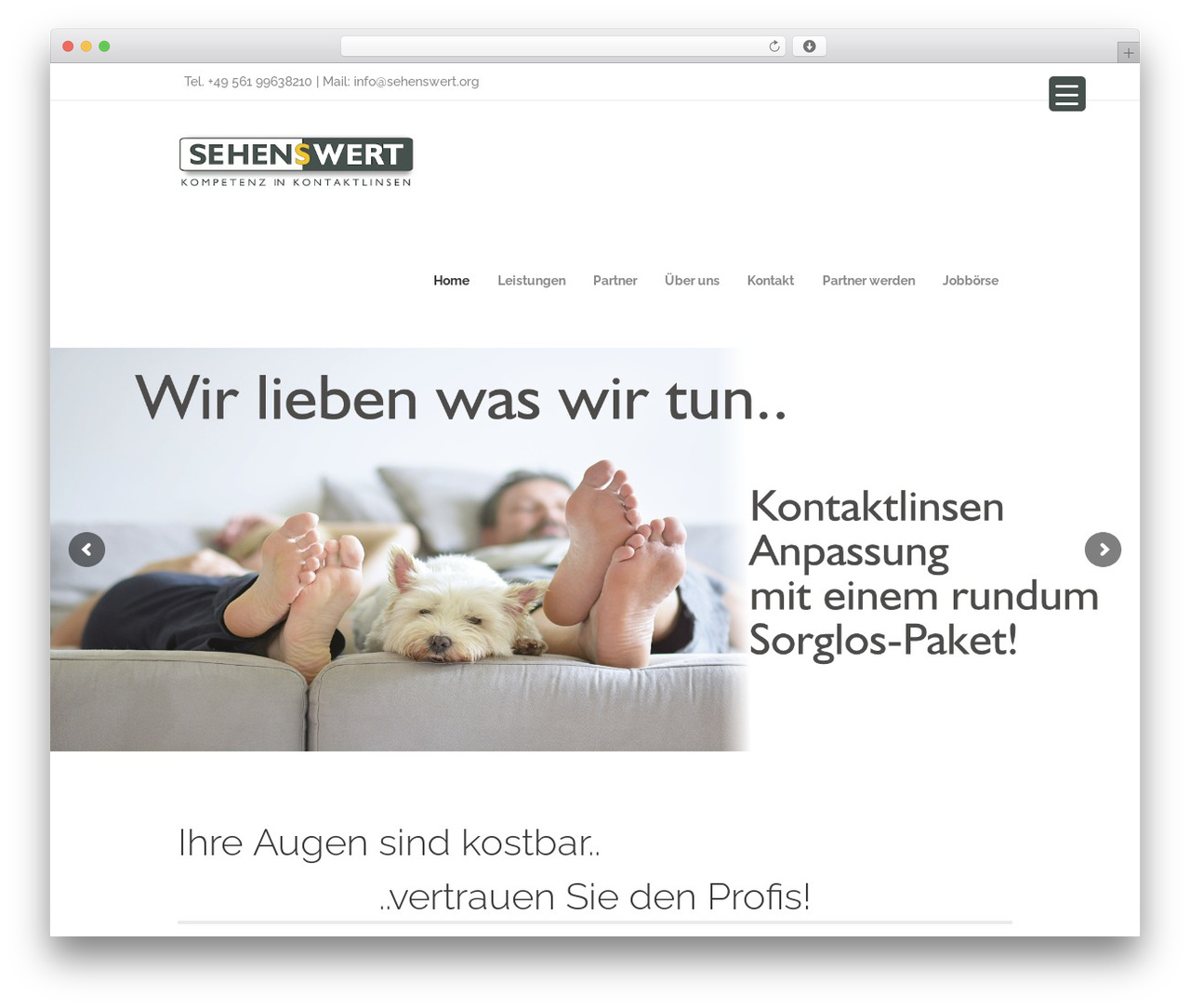 WP theme Optometry - sehenswert.org