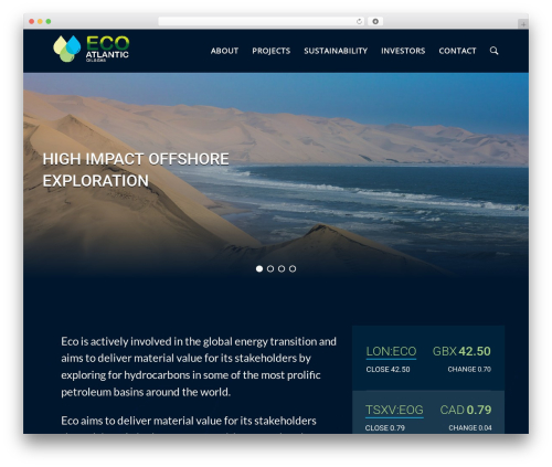 Brighter*IR framework WordPress theme design - ecooilandgas.com