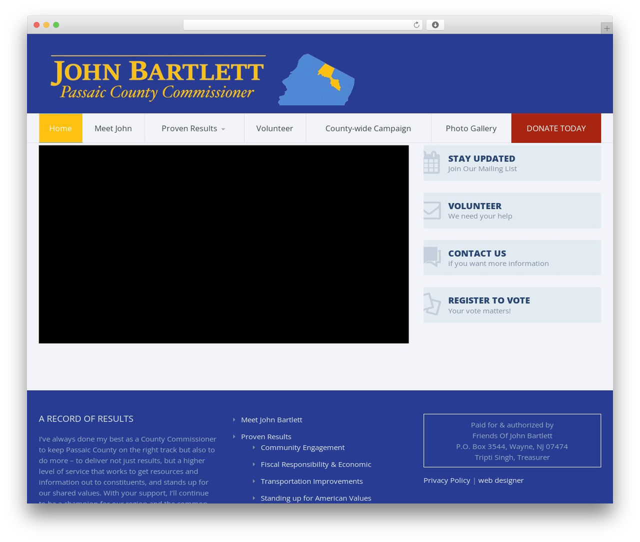 Candidate WordPress theme - johnbartlett.com