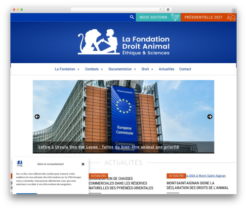 LFDA theme WordPress - fondation-droit-animal.org
