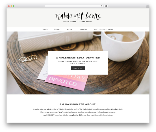 Monstera theme WordPress - nataliemetlewis.com