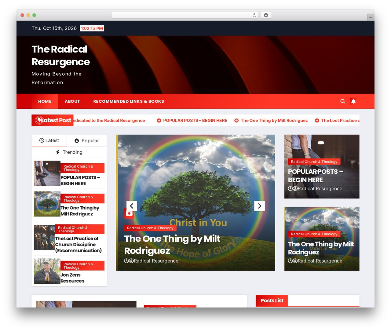 Newstack WordPress theme - radicalresurgence.com