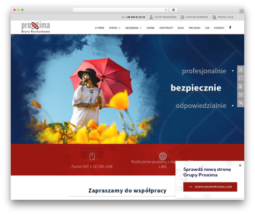 Proxima theme WordPress - www.proxima-biurorachunkowe.pl