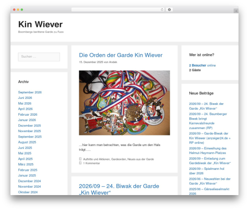 Theme WordPress GeneratePress - kin-wiever.de