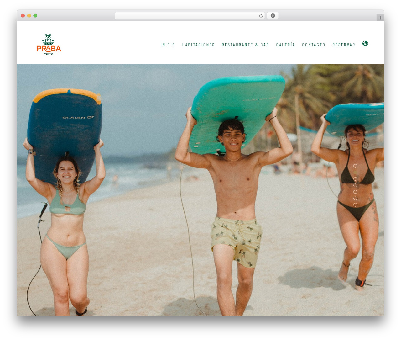 Thecappa WordPress theme - prabahostel.com