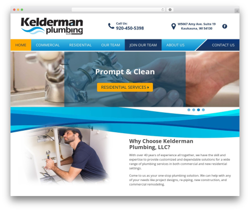 WordPress theme Kelderman - keldermanplumbing.com