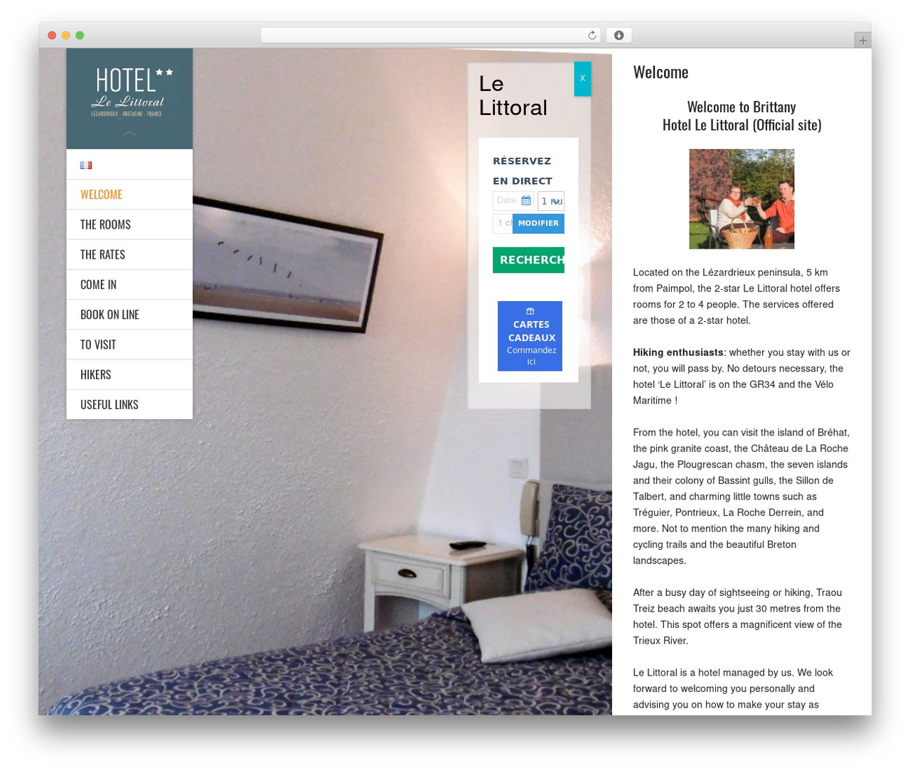 WordPress website theme RoyalGold - hotel-lelittoral.com