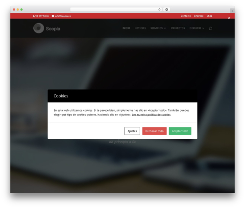 Divi theme WordPress - scopia.es