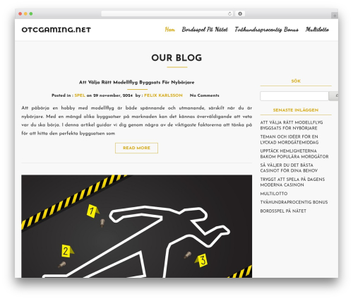 Impressive WordPress theme - otcgaming.net