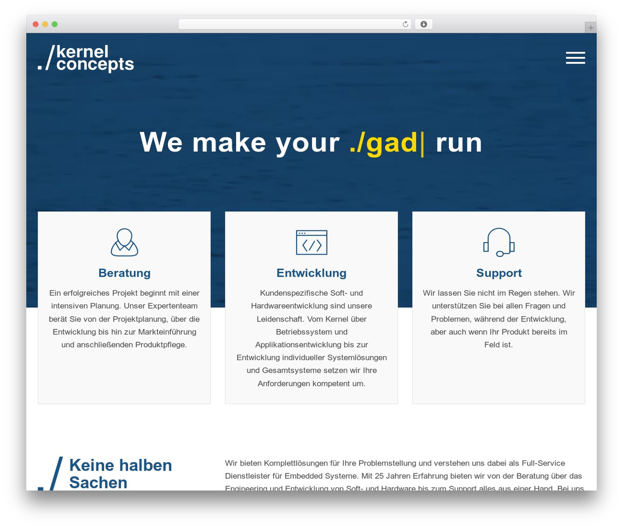 ./ kernel concepts WordPress theme - kernelconcepts.de