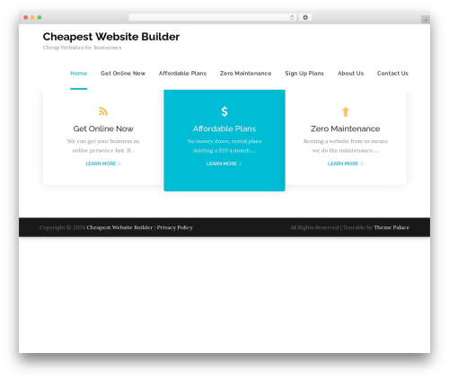 Tourable WordPress theme - cheapestwebsitebuilder.com
