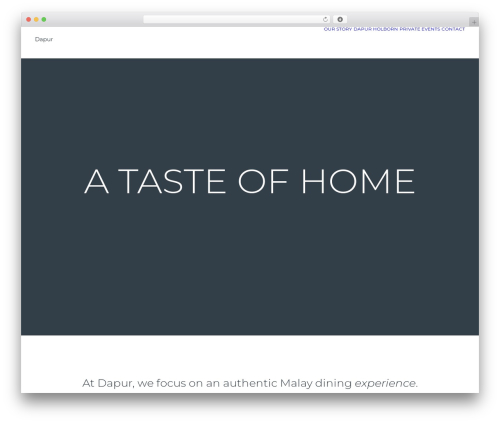 Uncode WordPress restaurant theme - dapur.co.uk