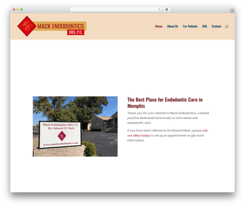 WordPress theme Divi - mackendodontics.com
