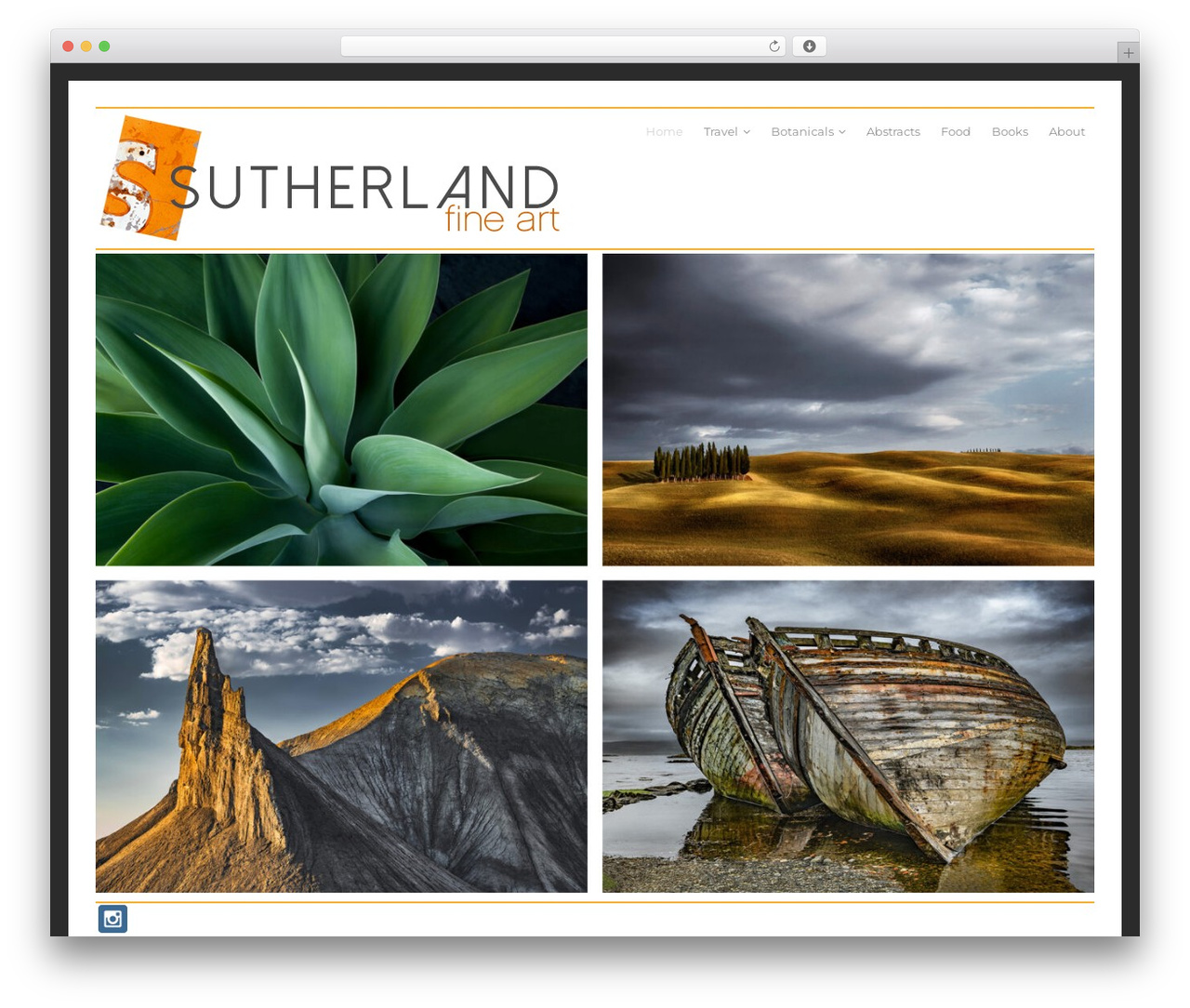 WordPress theme Milli - sutherlandfineart.com