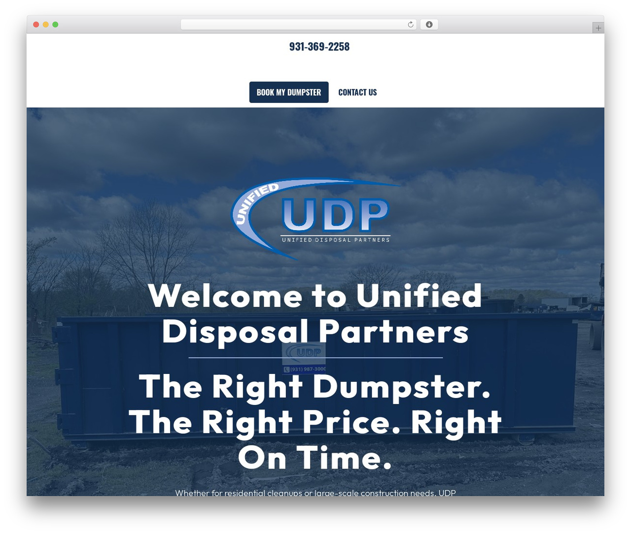 WordPress website theme Beaver Builder Theme - nashvilledumpsterrentals.com