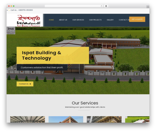 WordPress website theme Nirman Construction Pro - ispat-bd.com