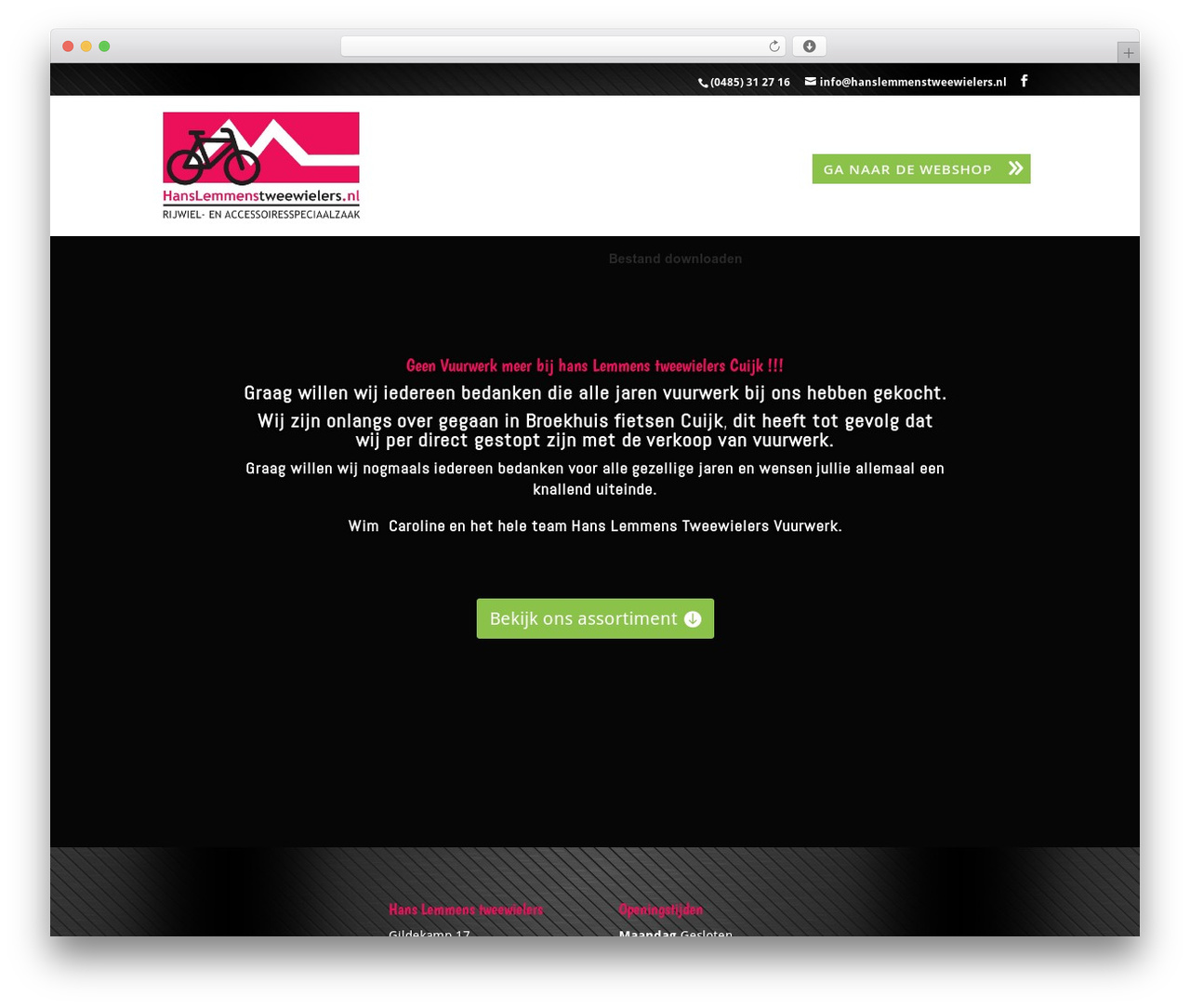 Divi theme WordPress - vuurwerk-cuijk.nl