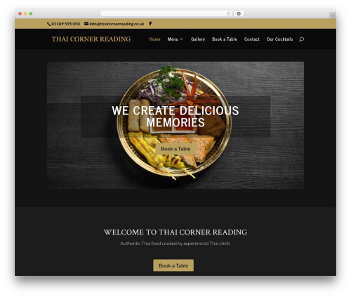 Divi WordPress restaurant theme - thaicornerreading.co.uk
