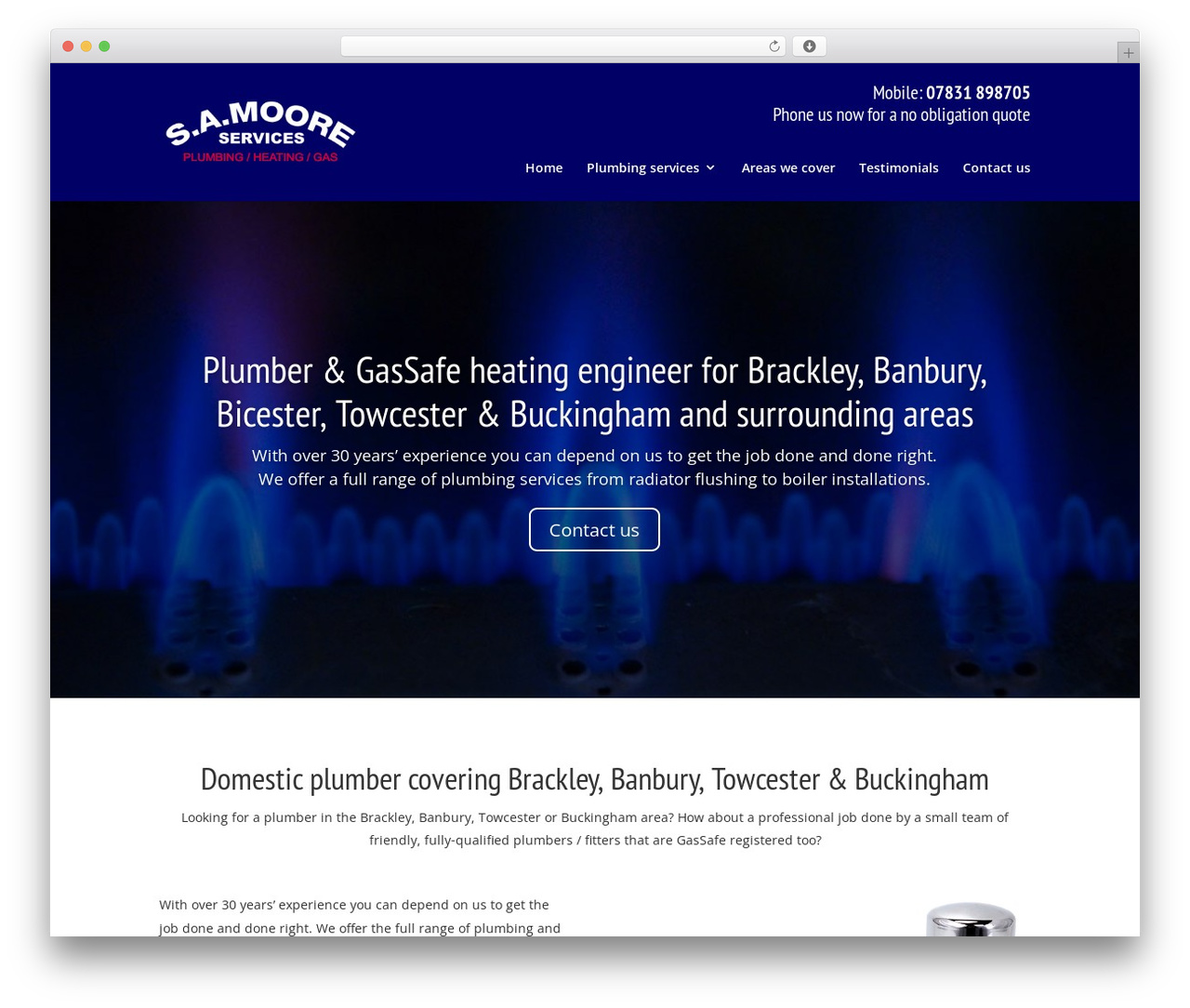 Divi WordPress theme - samooreservices.co.uk