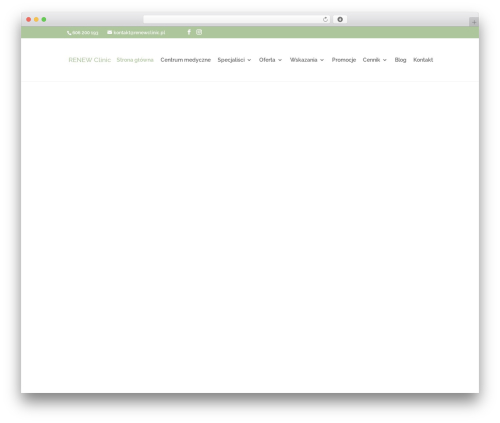 Divi WordPress theme - renewclinic.pl