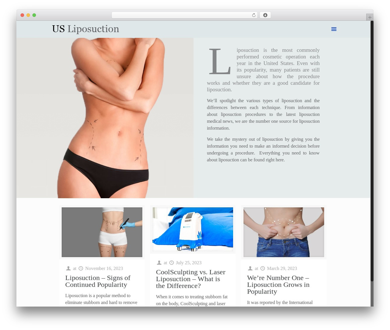 theme WordPress theme design - usliposuction.org
