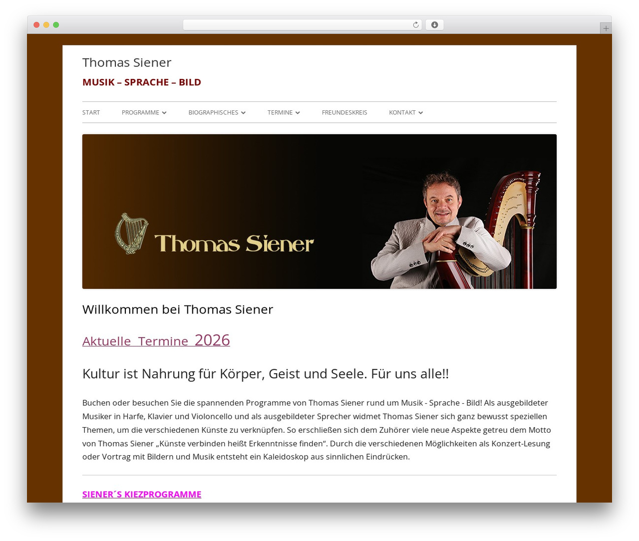 Tiny Framework WordPress page theme - thomassienerharfe.de Tiny Framework WordPress page theme - thomassienerharfe.de