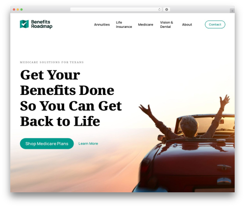 Vortex WordPress theme design - benefitsroadmap.com