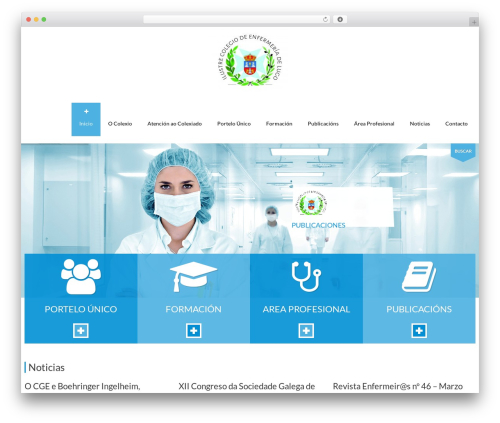 WordPress theme Clinico - enfermerialugo.org