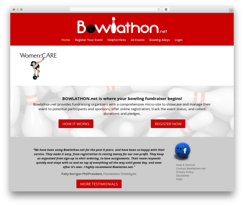 WordPress theme Divi - bowlathon.net