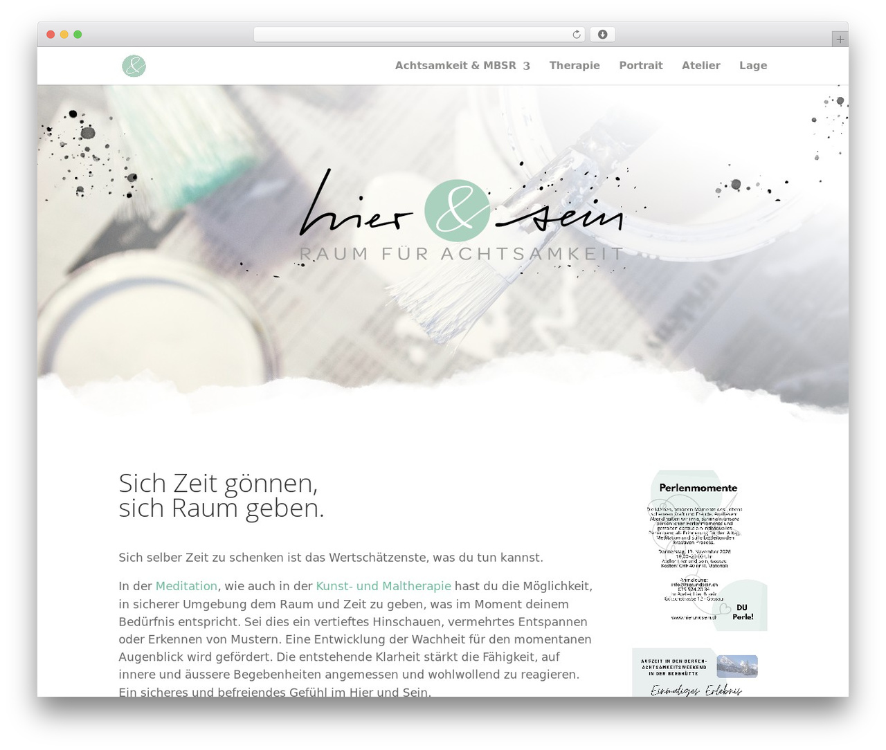 Divi WordPress theme - hierundsein.ch