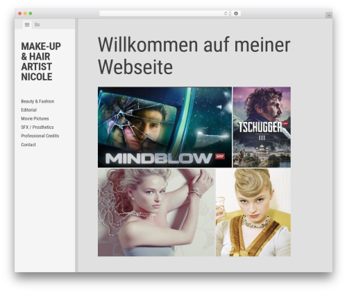 Editor WordPress page theme - makeup-artist-nicole.ch