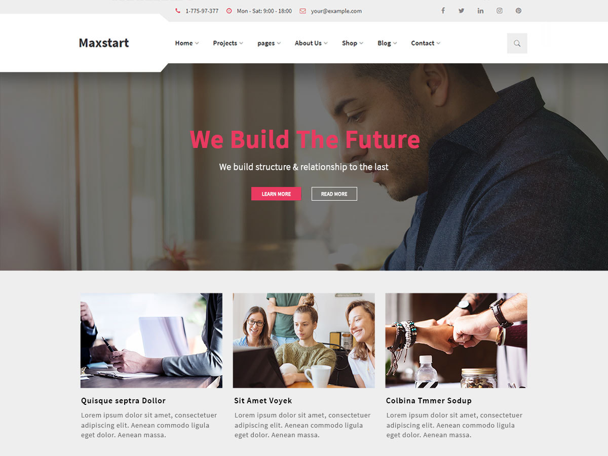 WordPress theme Maxstart WordPress theme Maxstart