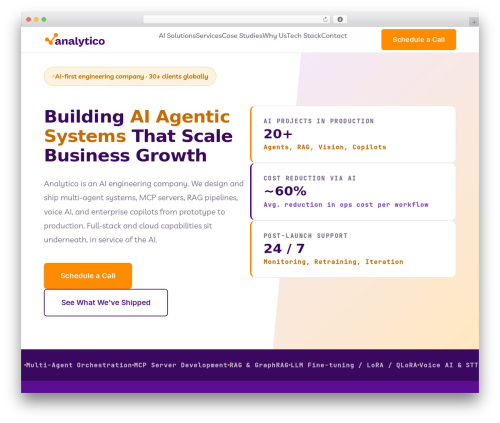 Braintech WordPress theme - analyticotech.com