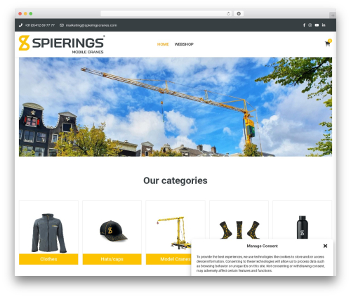 CiyaShop WordPress ecommerce theme - spieringswebshop.com