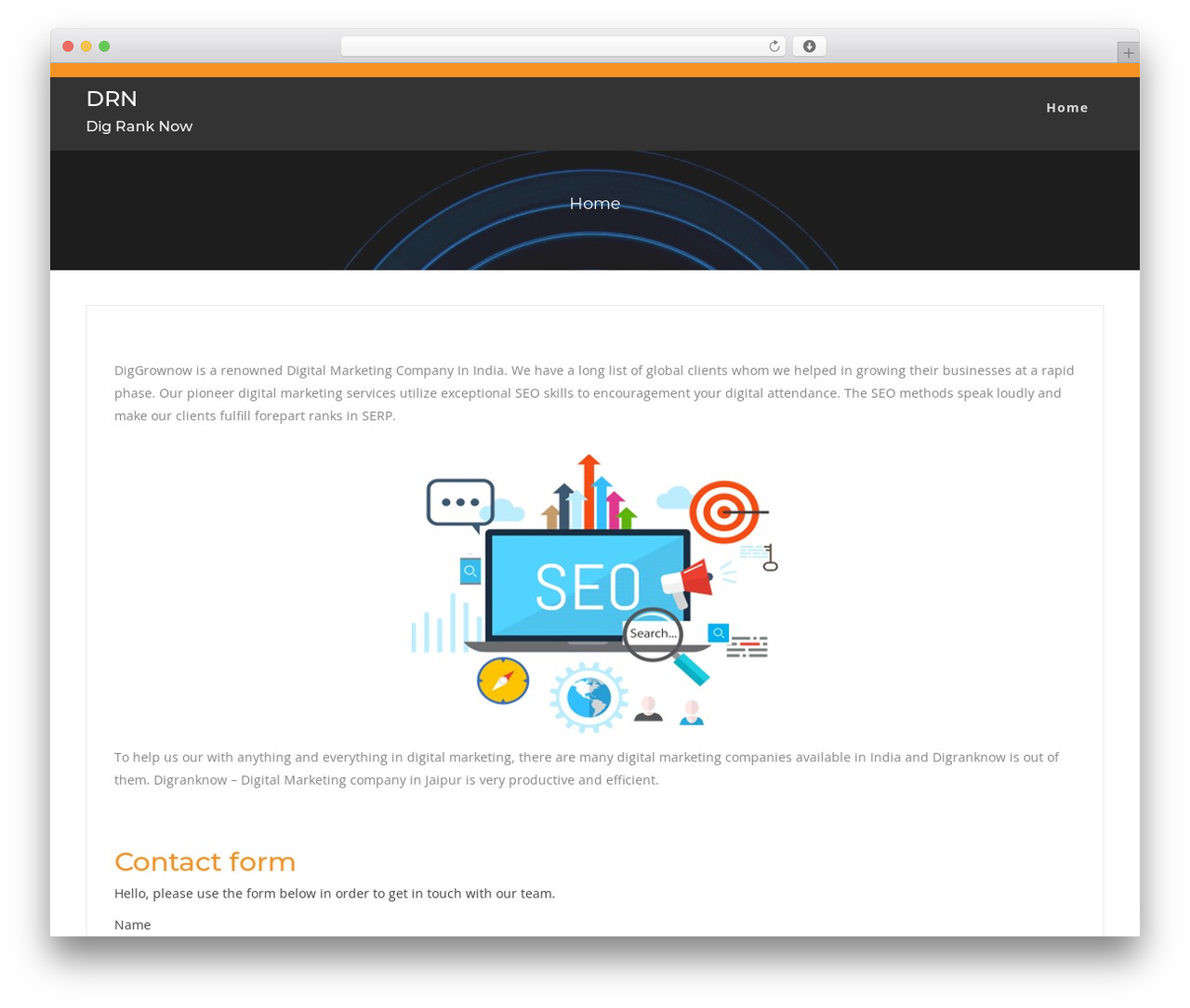 Digital Services WordPress theme - digranknow.com