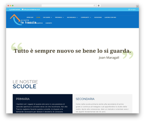 Divi theme WordPress - scuolalatraccia.it