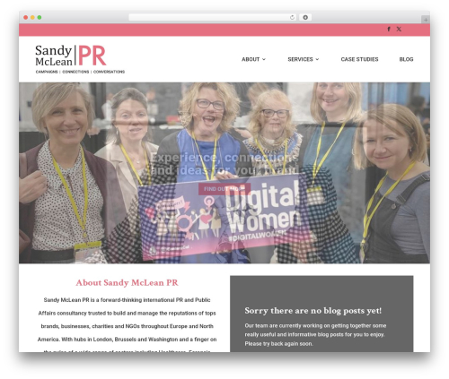 Divi WordPress theme - sandymcleanpr.com