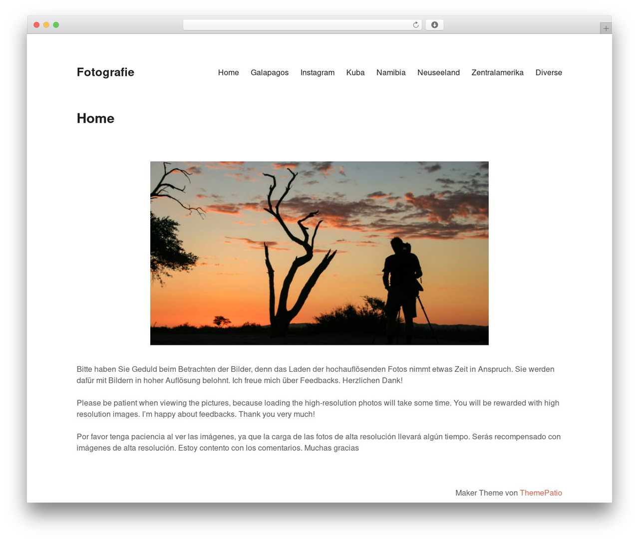 Maker theme WordPress - vonmeyenburg.com