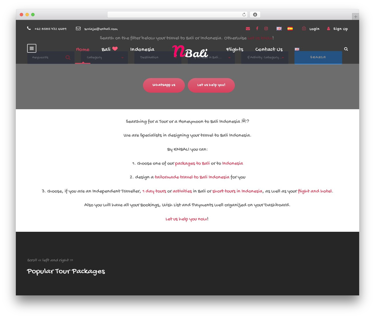 Theme WordPress TravelTour - enbali.com