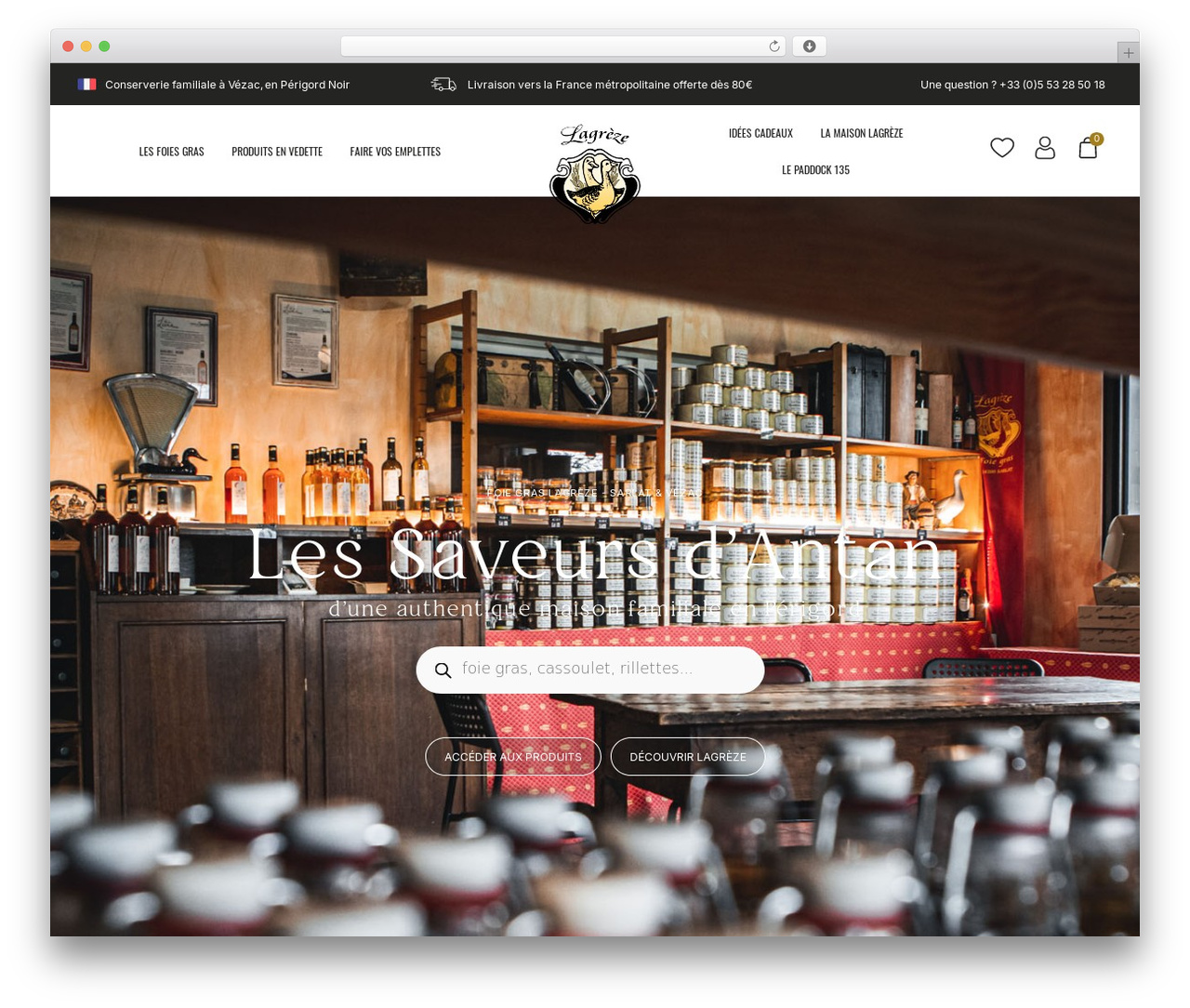 WordPress theme Hello Elementor - foiegras-lagreze.com