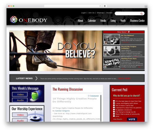 Slidedeck2 personal WordPress plugin - onebody.cc