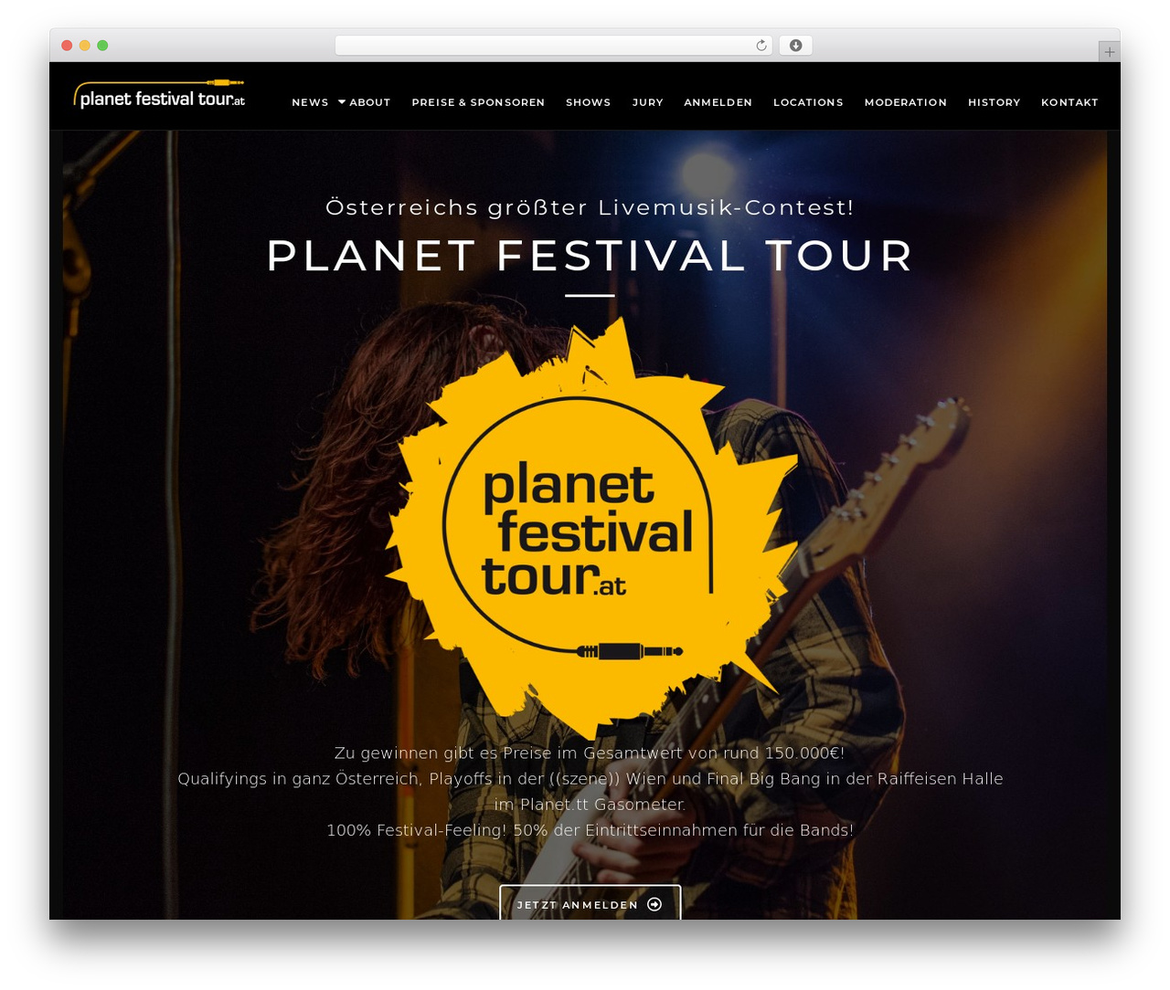 aleb WordPress theme - planetfestivaltour.at