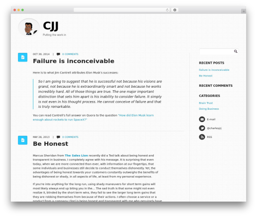 Focused WordPress theme - cjj.bz