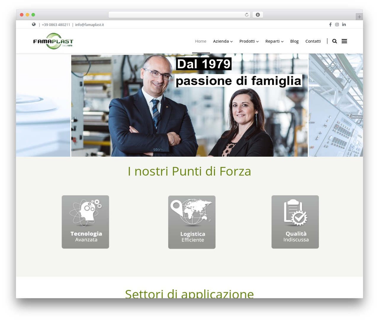 Gusto WordPress website theme - famaplast.it