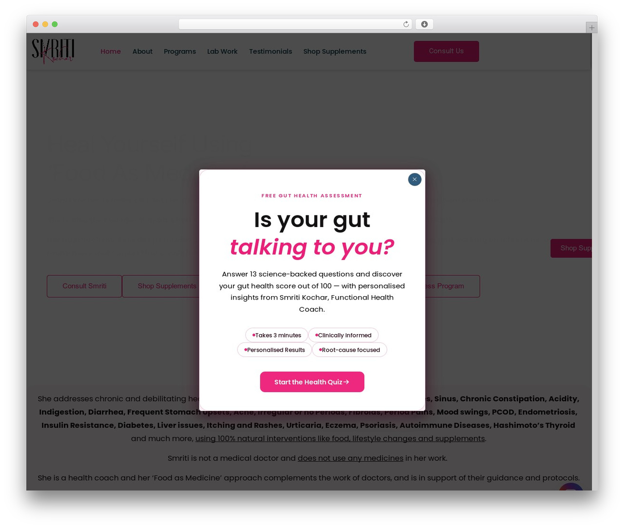 Hello Elementor WordPress theme - smritikochar.com