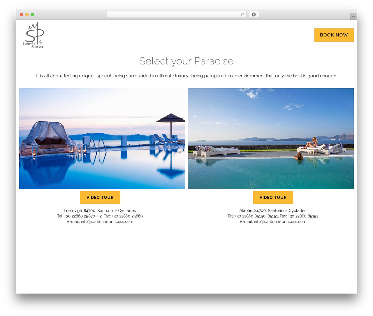 marinet child WordPress theme - santorini-princess.com